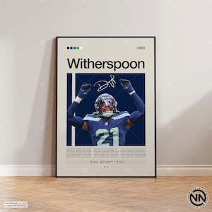 Devon Witherspoon Poster, Seattle Seahawks Print, NFL Poster, Sports Poster, NFL Fans, Football Poster, NFL Wall Art, Sports Bedroom Posters