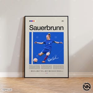 Becky Sauerbrunn Poster, USWNT Poster, Soccer Gifts, Sports Poster, Football Player Poster, Soccer Wall Art, Sports Bedroom Posters