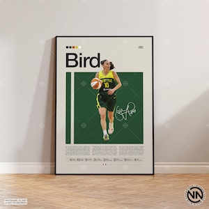Sue Bird Poster, Seattle Storm Poster, WNBA Poster, Sports Poster, Mid Century Modern, WNBA Fans, Basketball Gift, Sports Bedroom Posters