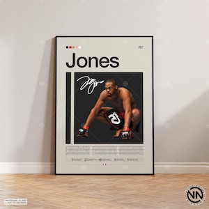 Jon Jones Poster, UFC Poster, MMA Poster, Boxen Poster, Sport Poster, Mid-Century Modern, Motivations Poster, Sport Schlafzimmer Poster
