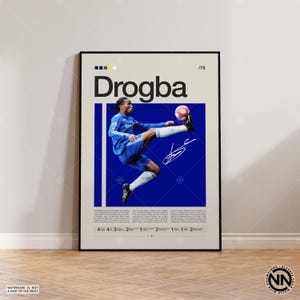 Didier Drogba Poster, Chelsea Poster, Soccer Gifts, Sports Poster, Football Player Poster, Soccer Wall Art, Sports Bedroom Posters