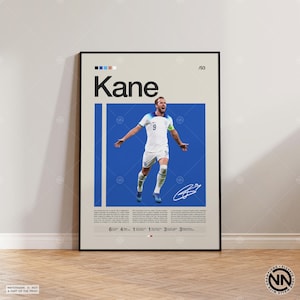Harry Kane Poster, English Footballer, Soccer Gifts, Sports Poster, Football Player Poster, Soccer Wall Art, Sports Bedroom Posters
