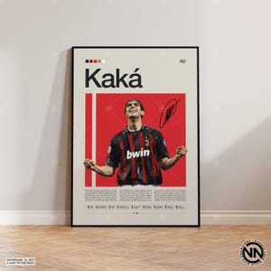 Kaka Poster, AC Milan Poster, Soccer Gifts, Sports Poster, Football Player Poster, Soccer Wall Art, Sports Bedroom Posters