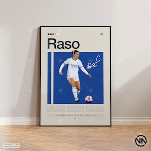 Hayley Raso Poster, Australia Footballer, Real Madrid Poster, Sports Poster, Football Player Poster, Soccer Wall Art, Sports Bedroom Posters