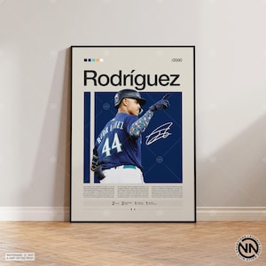 Julio Rodriguez Poster, Seattle Mariners, Baseball Prints, Sports Poster, Baseball Player Gift, Baseball Wall Art, Sports Bedroom Posters