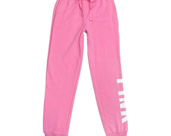 00s 2010s Deadstock Victoria's Secret PINK Logo Joggers Sz XS