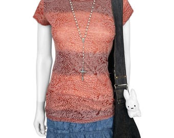 00s Grunge Sheer Layering Tee Sz S/M