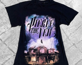 00s 2000s Scene Emo Pierce the Veil Band Tshirt Sz S