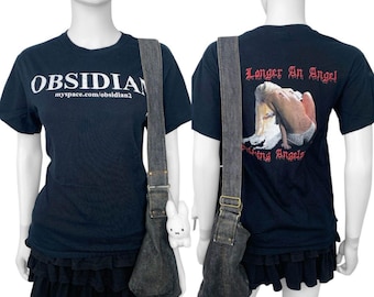 Camiseta de banda alternativa de la escena de Myspace de los años 2000, talla M