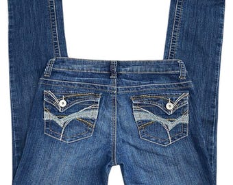 00s Grunge Back Pockets Flare Dark Wash Jeans Sz M - Etsy 00s Grunge Back Pockets Flare Dark Wash Jeans Sz M - Etsy