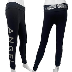 2000s Victoria&#39;s Secret Angel Wing Bling Leggings Sz S
