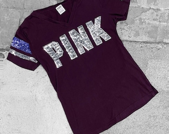 00s 2010s Victorias Secret PINK Sequin Bling Top Sz XS/S