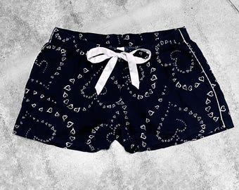 00s 2010s Emo Scene Victoria's Secret Heart Pj Shorts Sz S/M