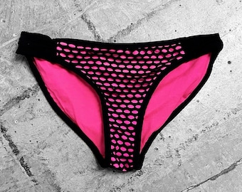 00s 2010s Scene Mcbling Pink Swimsuit Bottoms Sz S