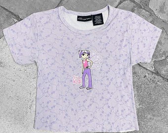 00s Y2K No Boundaries Vintage Fairy Girl "You Wish" Tee Sz S/M