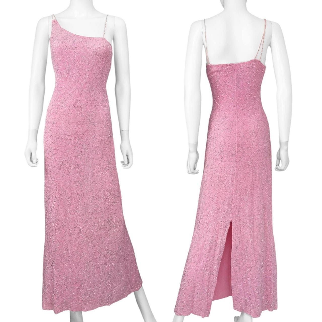 strapless open back dress CHROME HEARTS SEX RECORDS PINK PATCH DENIM – OBTAIND main image 1