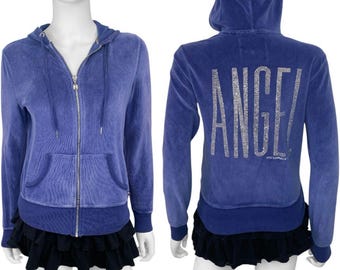 00s 2010s Iconic Victorias Secret Angel Bling Hoodie Sz XS/S
