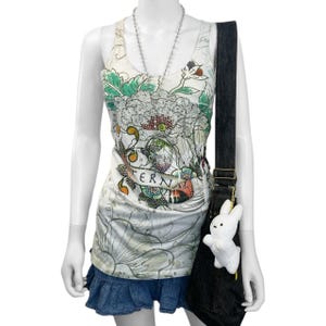 Y2K 2000s Grunge Bling Top Sz S/M