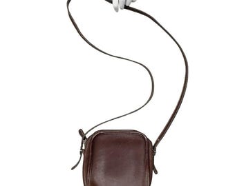 RARE Vintage 90s 1990s Coach Leather Bellini Crossbody Bag Purse Chocolate Brown