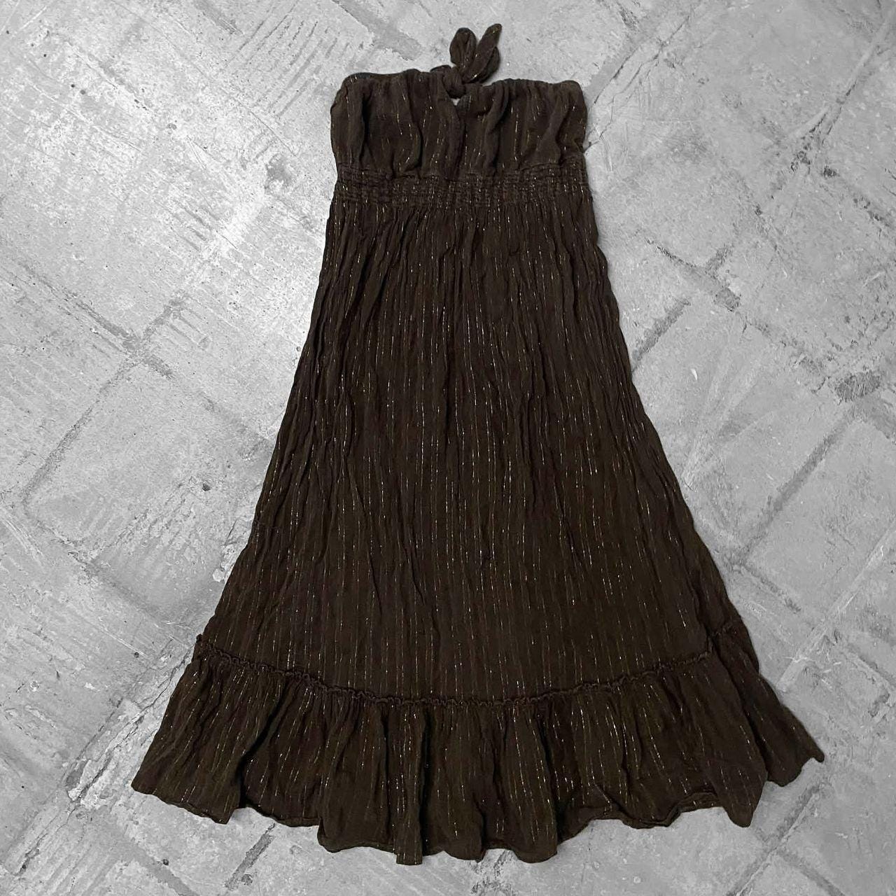 brown sugar vinaigrette dressing Y2K Brown Lace Midi Dress