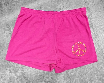 00s 2010s Emo Scene Peace Athletic Shorts Sz S