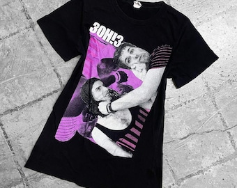 Grail RARE 00s 2000s Scene Emo 3OH!3 Band Tshirt Sz S