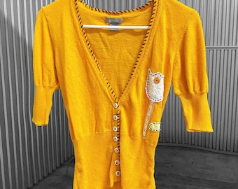 Y2K 2010s Delia's Floral Cardigan Sz S