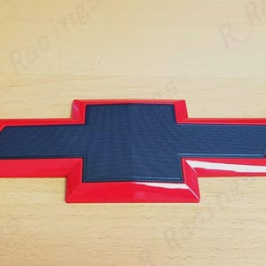 10.35&quot; Black with Red edge Rear only Bowtie Emblem For 2014-2019 Silverado 1500