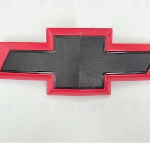 Black with Red edge 30cm Front Bowtie Emblem For 2015-2020 Chevrolet Tahoe Suburban Part number: 22814066
