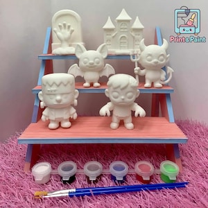 Halloween craft activity for kids fun DIY paint kit with brushes and paint spooky arts and crafts for fall or party favor SERIES 2