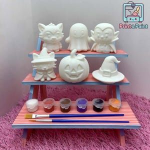 Halloween craft activity for kids fun DIY paint kit with brushes and paint spooky arts and crafts for fall or party favor SERIES 1