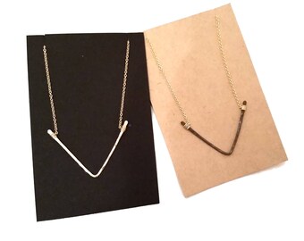 Gold Triangle V Necklace