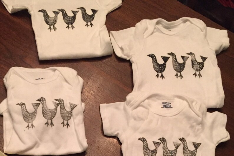 Bird Onesie Unisex Baby Clothes Black and White Newborn Etsy