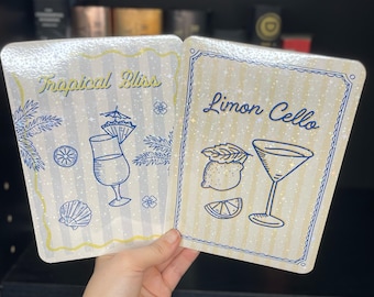 Inserto holográfico para Kindle: cóctel tropical, accesorio de lectura de verano