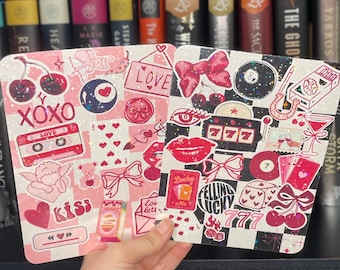Inserto holográfico Coquette para Kindle / Casino rosa, diseño de cereza