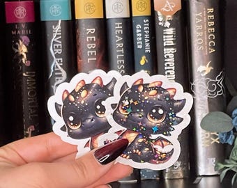 Pegatina de dragón bebé: calcomanía impermeable para Kindle con temática de libros