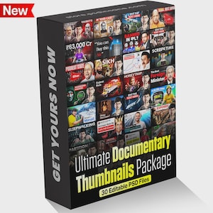 Pacchetto definitivo di miniature per documentari (30 file inclusi)