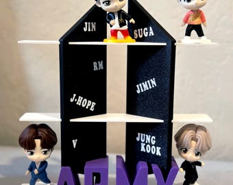 ARMY TinyTAN Display Stand – 3D Printed Shelf for McDonald’s Figures