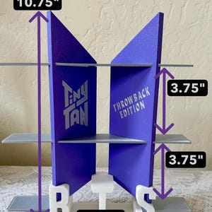 THROWBACK EDITION TinyTAN Displayställ – 3D-printad hylla för McDonald’s BTS-figurer bild 4