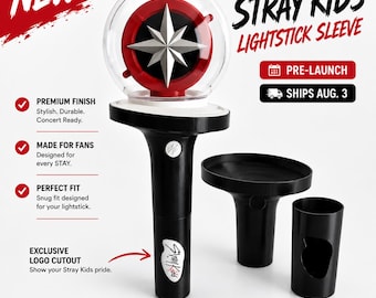 Stray Kids Lightstick Sleeve for Nachimbong Ver.2 | Protective Handle Cover | Smooth, Silk & Grip Finish