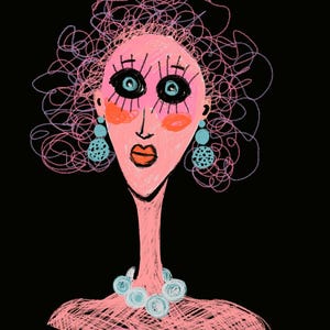 Lady-digital print