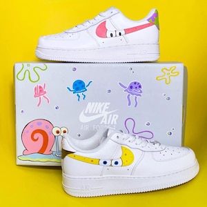 spongebob black air forces