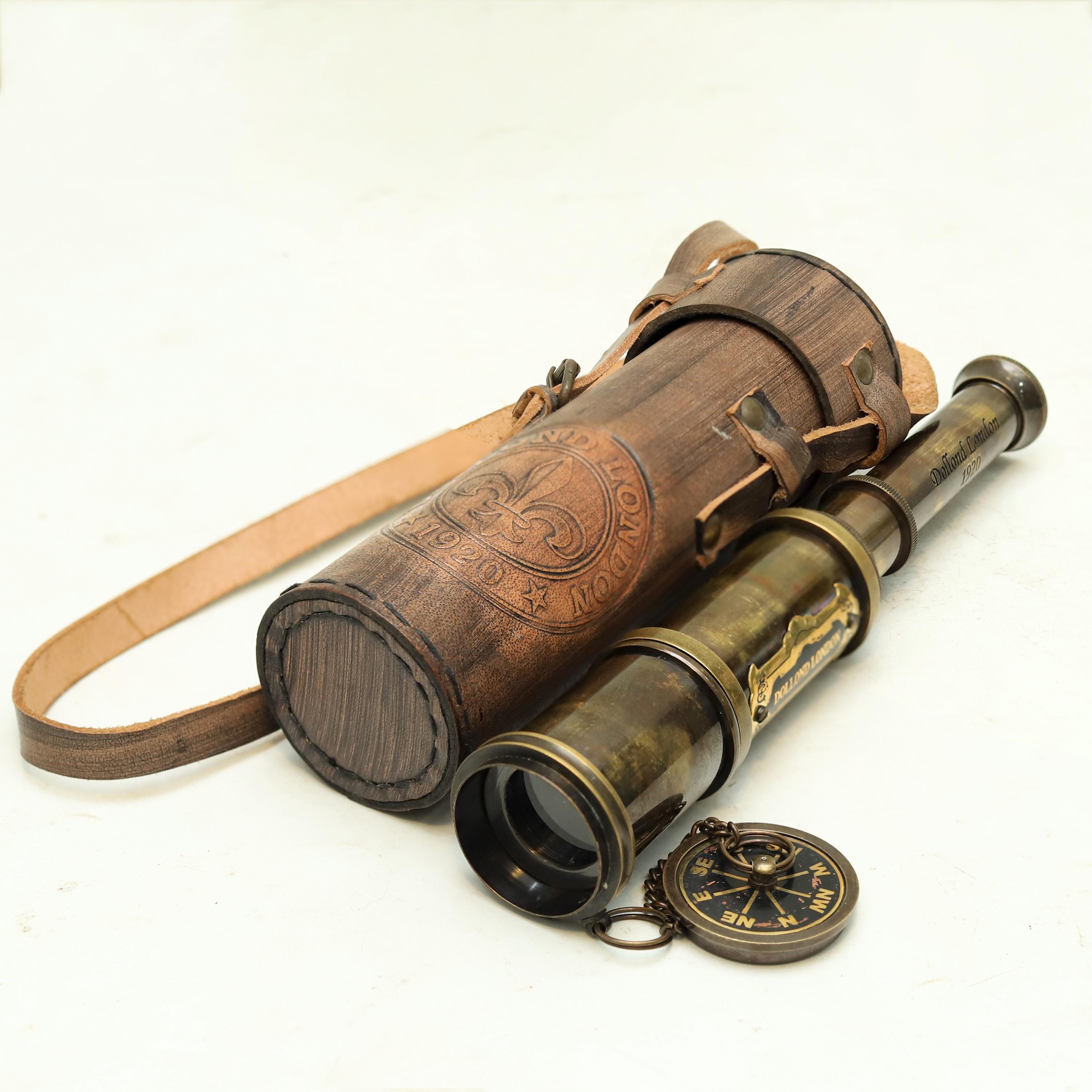 Personalized Vintage Brass Spyglass Telescope: Dollond London 1920