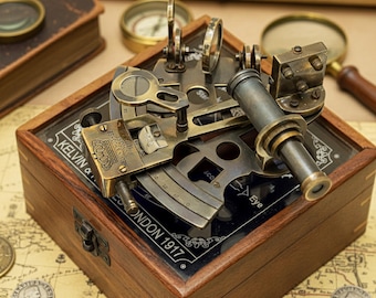 Antique Sextant Kelvin Hughes 1917 – Maritime Navigation Replica