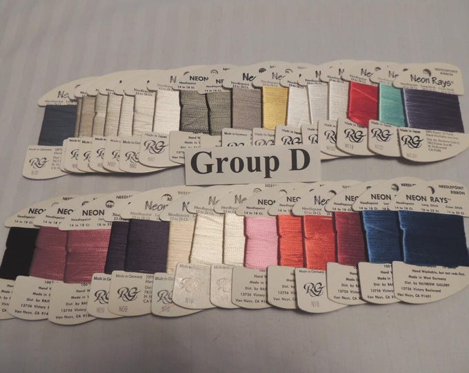 Needlepoint Ribbon Large Lot of Rainbow Gallery Neon Rays Needlepoint Ribbon - GROUP D - Etsy