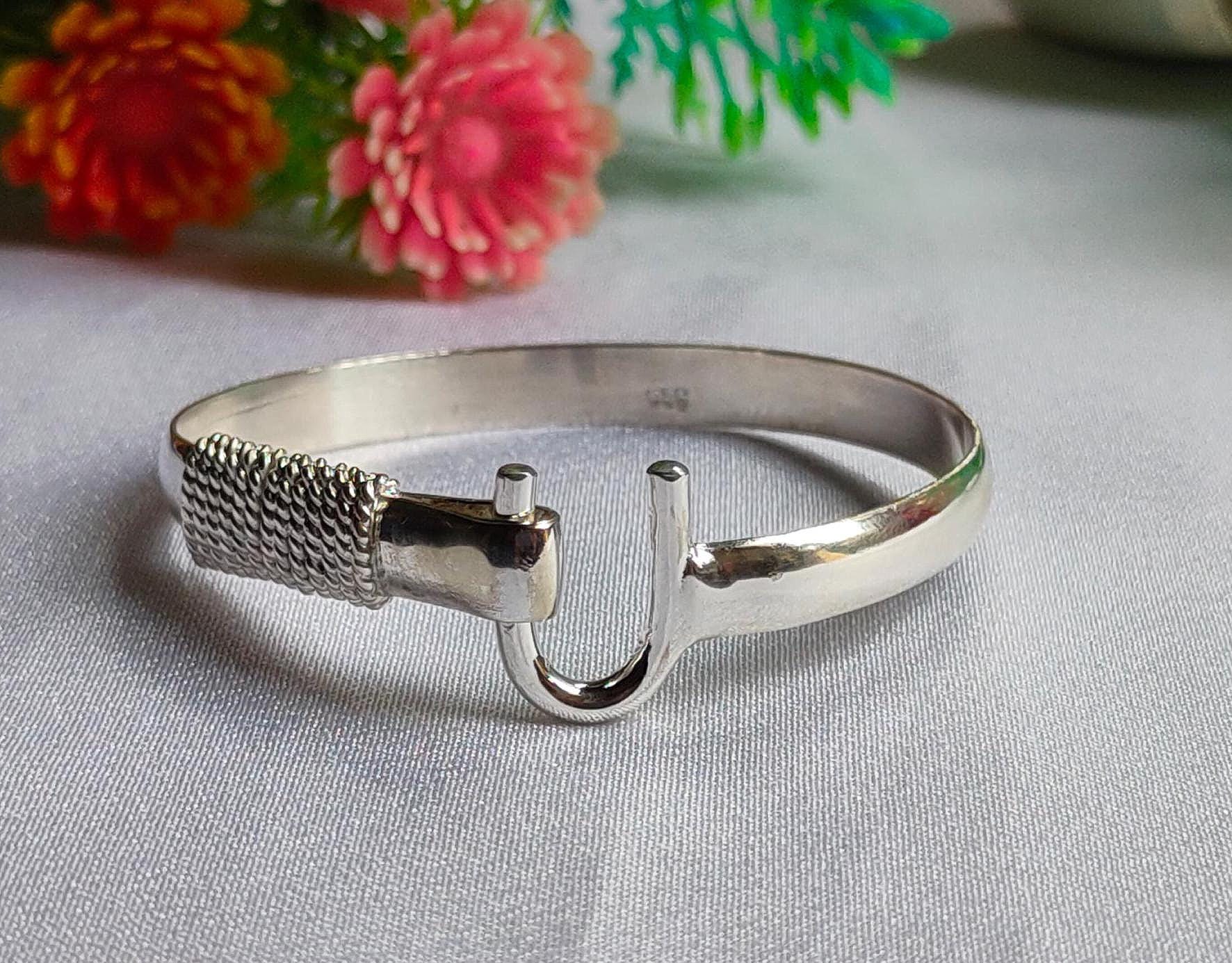 Silver Hook Bracelet - Etsy