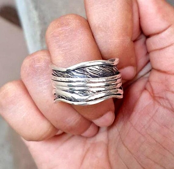 ヴィンテージフローラルヴァイン925スターリングシルバースピナー 