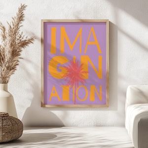 Motivational text decorative poster, printable wall art, typographic print, colorful wall art, downloadable digital file