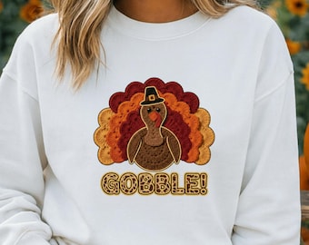 Kunstgarn Türkei PNG, Thanksgiving Sublimationsdesign (Digitaler Download)