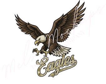 Camo Eagles Mascot PNG | School Spirit Shirt Design (Digital Download)